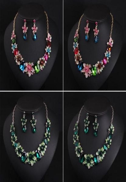 women colorful flowers bridal jewelry sets wedding bib choker chain necklace earrings cocktail party costume crystal jewellery5403750, Silver
women colorful flowers bridal jewelry sets wedding bib choker chain necklace earrings cocktail party costume crystal jewellery5403750, Silver