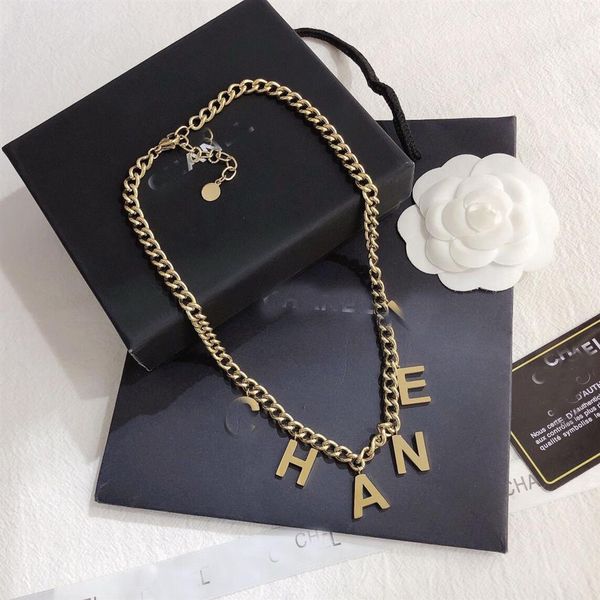 23ss fashionable 18k gold plated stainless steel necklaces chain choker letter pendant statement fashion womens necklace wedding p314b, Silver
23ss fashionable 18k gold plated stainless steel necklaces chain choker letter pendant statement fashion womens necklace wedding p314b, Silver
