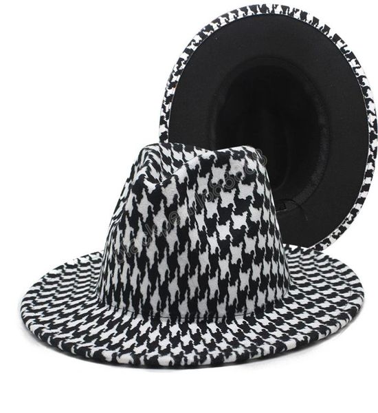 fedoras winter hats houndstooth plaid patchwork hats for women men felted fedora hat chapeau femme9568082, Blue;gray
fedoras winter hats houndstooth plaid patchwork hats for women men felted fedora hat chapeau femme9568082, Blue;gray