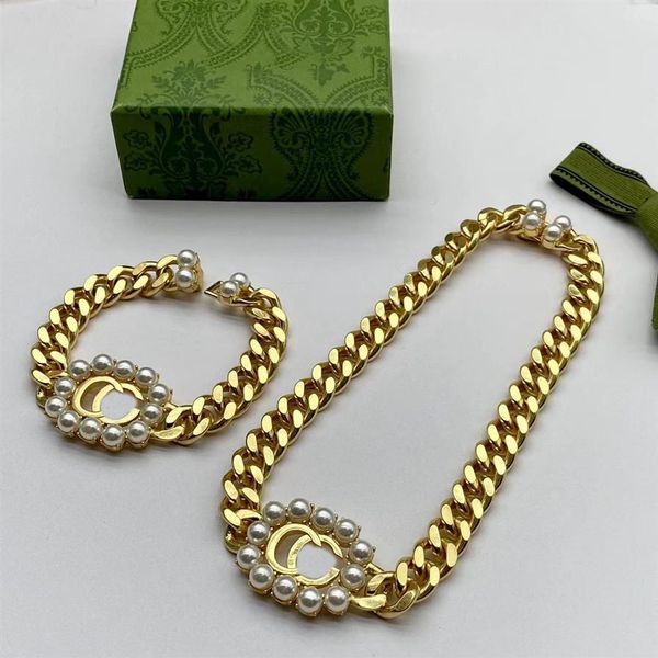 18k gold plated bracelet necklace set pulseira collar designer for woman retro fashion brand pearl armband ketting wi289k, Silver
18k gold plated bracelet necklace set pulseira collar designer for woman retro fashion brand pearl armband ketting wi289k, Silver
