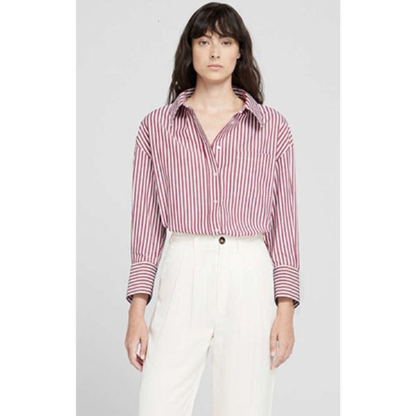 anines bing womens designer t-shirts button up shirt versatile striped solid color silhouette loose fitting shirt trend casual shirt, White
anines bing womens designer t-shirts button up shirt versatile striped solid color silhouette loose fitting shirt trend casual shirt, White