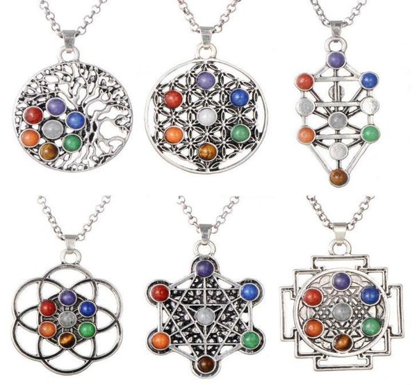 7 chakras pendulum necklaces colorful natural stone tree of life pendant necklaces women yoga jewelry3341818, Silver
7 chakras pendulum necklaces colorful natural stone tree of life pendant necklaces women yoga jewelry3341818, Silver