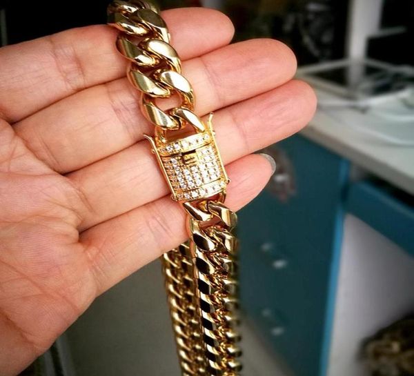 316l stainless steel 18k gold plated cast clasp diamond cuban chain necklace men hip hop curb chains jewelry 14mm 20quot22qu1766702, Silver
316l stainless steel 18k gold plated cast clasp diamond cuban chain necklace men hip hop curb chains jewelry 14mm 20quot22qu1766702, Silver