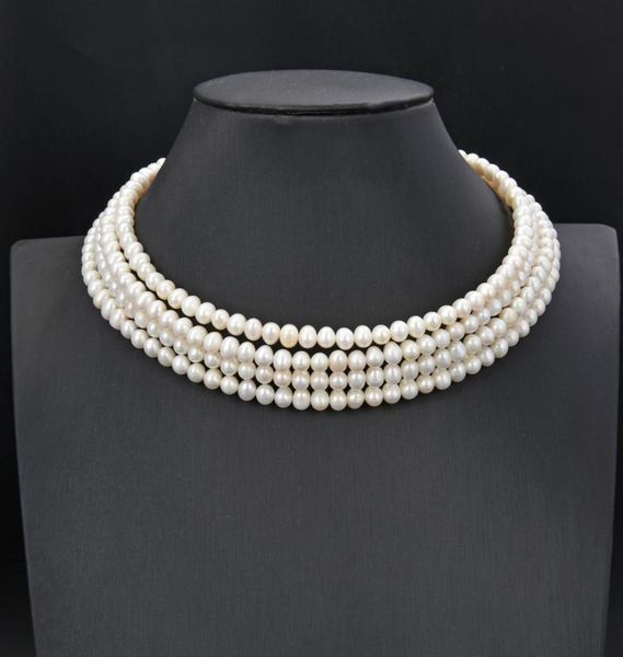 guaiguai jewelry 4 rows cultured white pearl choker necklace chokers luxury wedding for women real gems stone jewlery lady fashion3736987, Silver
guaiguai jewelry 4 rows cultured white pearl choker necklace chokers luxury wedding for women real gems stone jewlery lady fashion3736987, Silver
