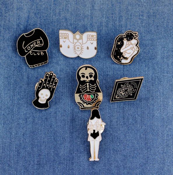 vintage jewelry evil hard enamel pins punk lapel pin skeleton skull palm totem introvert loner brooch button clothes bag badges9540034, Gray
vintage jewelry evil hard enamel pins punk lapel pin skeleton skull palm totem introvert loner brooch button clothes bag badges9540034, Gray