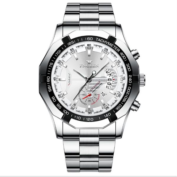 fngeen brand white steel quartz mens watches crystal glass high definition luminous watch date 44mm diameter personality stylish m2157, Slivery;brown
fngeen brand white steel quartz mens watches crystal glass high definition luminous watch date 44mm diameter personality stylish m2157, Slivery;brown