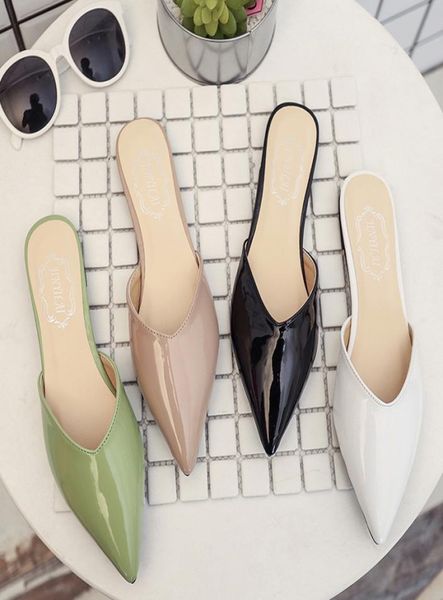 2019 fashion patent leather pointed toe women sandals women flip flop muller slippers flat shoes zapatos de mujer2897225, Black
2019 fashion patent leather pointed toe women sandals women flip flop muller slippers flat shoes zapatos de mujer2897225, Black