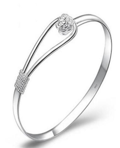 charm bangle rose bracelets 925 sterling silver rose flower cuff bracelet fashion bangle for women jewelry2201597, Black
charm bangle rose bracelets 925 sterling silver rose flower cuff bracelet fashion bangle for women jewelry2201597, Black