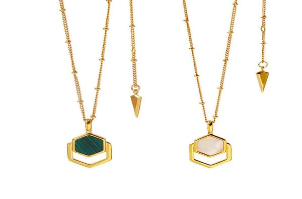 designer new luxury fashion brand polygon titanium steel malachite pendant love necklace charm for women jewelry3614307, Silver
designer new luxury fashion brand polygon titanium steel malachite pendant love necklace charm for women jewelry3614307, Silver