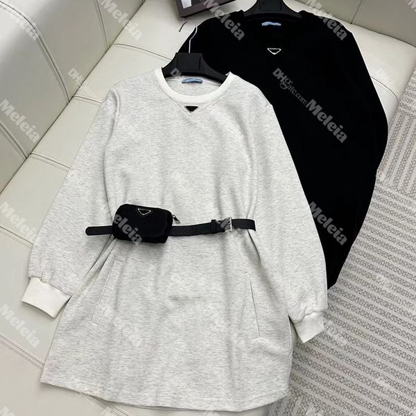 women sweatshirts dress with triangle waistband oversize loose dresses solid casual dress, Black
women sweatshirts dress with triangle waistband oversize loose dresses solid casual dress, Black
