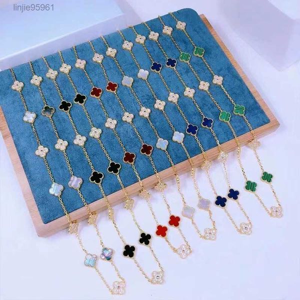 20 flowers 925 necklacefashion necklace elegant ten clover classic bracelet women's jewelry pendant 7 colors, Silver
20 flowers 925 necklacefashion necklace elegant ten clover classic bracelet women's jewelry pendant 7 colors, Silver