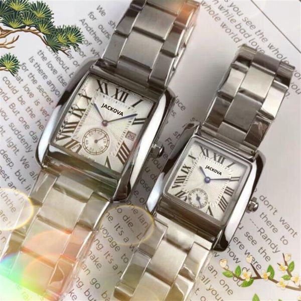 luxury fashion couple men women quartz watches stainless steel square subdial working model relogio feminino waterproof tank-m2215, Slivery;brown
luxury fashion couple men women quartz watches stainless steel square subdial working model relogio feminino waterproof tank-m2215, Slivery;brown