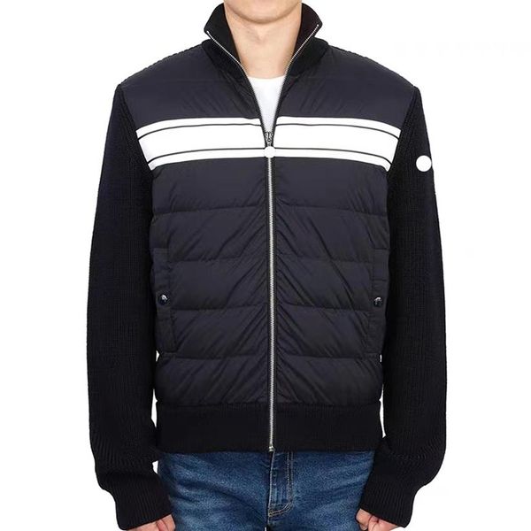 new knitted panel mens down jacket autumn winter stand up collar cardigan knitted jacket chest letter design down jackets designer201v, Black
new knitted panel mens down jacket autumn winter stand up collar cardigan knitted jacket chest letter design down jackets designer201v, Black