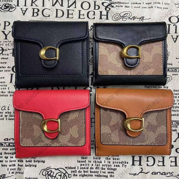 coacs designer wallet classic short print folding wallet leather card slot multi-style women's coin purse, Red;black
coacs designer wallet classic short print folding wallet leather card slot multi-style women's coin purse, Red;black