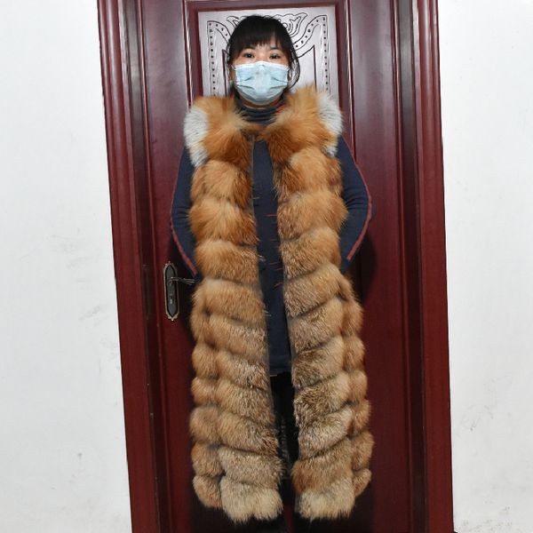 women's fur faux winter red vest female real extended long women waistcoat natural 230908, Black
women's fur faux winter red vest female real extended long women waistcoat natural 230908, Black
