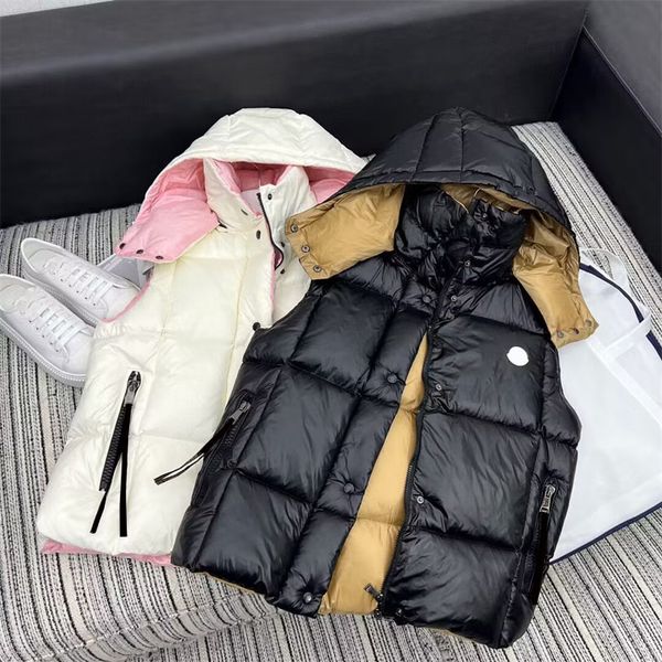 womens winter puffer down gillets fashion designer hooded jackets balck white ultra light vests teenagers waistcoats women clothes, Black;white
womens winter puffer down gillets fashion designer hooded jackets balck white ultra light vests teenagers waistcoats women clothes, Black;white