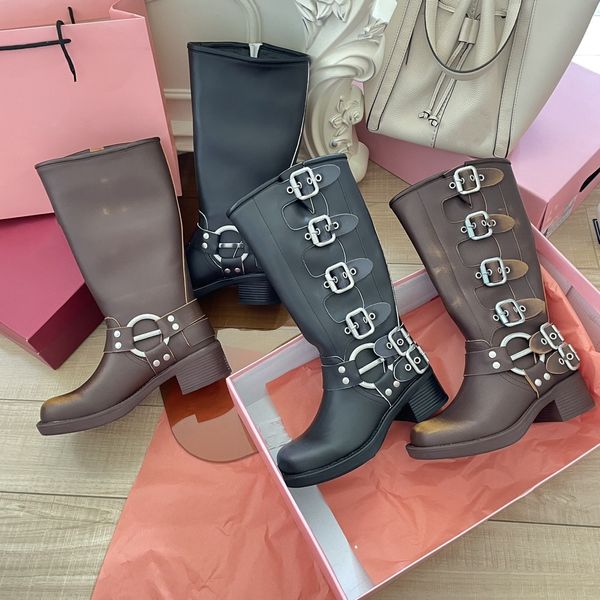 harness belt buckled cowhide leather biker knee boots chunky heel zip knight boots fashion square toe ankle booties women luxury designer mo, Black
harness belt buckled cowhide leather biker knee boots chunky heel zip knight boots fashion square toe ankle booties women luxury designer mo, Black