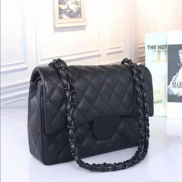 2022 designer- women classic flap bag handbag lady silver black chain shoulder messenger bag1769
2022 designer- women classic flap bag handbag lady silver black chain shoulder messenger bag1769