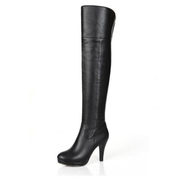 women genuine leather platform over knee thigh high heel boots size lady boots us 5858326330, Black
women genuine leather platform over knee thigh high heel boots size lady boots us 5858326330, Black
