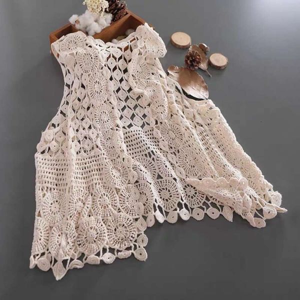 artistic cotton hollowed out crocheted vest cardigan pure color loose all matching ethnic style female, Black;white
artistic cotton hollowed out crocheted vest cardigan pure color loose all matching ethnic style female, Black;white