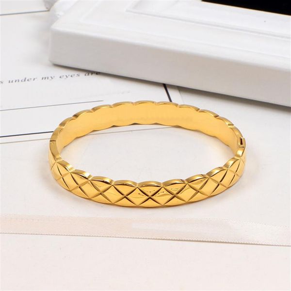 new classic 18k gold stainless steel engraved bangle bracelets women diamond gelang bangles rhombus designer luxury bracelet jewel210c, Black
new classic 18k gold stainless steel engraved bangle bracelets women diamond gelang bangles rhombus designer luxury bracelet jewel210c, Black