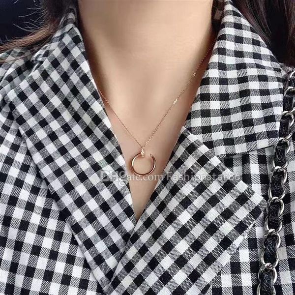 designer men and women nail necklace classic simple pendant necklaces bright diamond luxury jewelry rose gold titanium steel gift 276v, Silver
designer men and women nail necklace classic simple pendant necklaces bright diamond luxury jewelry rose gold titanium steel gift 276v, Silver