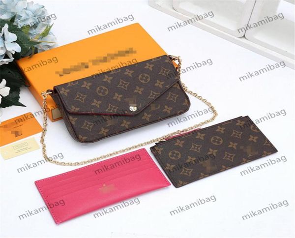 new fashion 3 piece luxury one shoulder tote wallet chain designer crossbody style ladies card holder coin pouch wallet with box g5372450, Red;black
new fashion 3 piece luxury one shoulder tote wallet chain designer crossbody style ladies card holder coin pouch wallet with box g5372450, Red;black