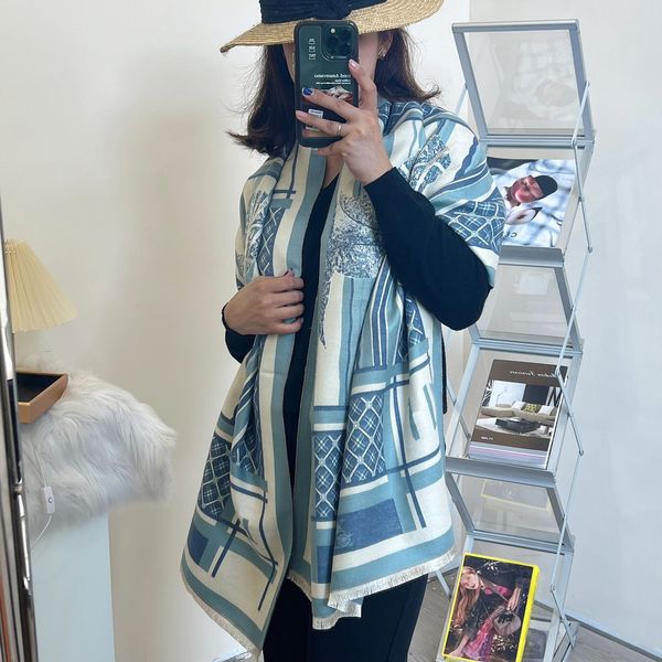 designer scarf for women winter cashmere silk scarf fashion luxury double-sided soft thermal versatile long shawl high end creative portability scarves D7CO 
designer scarf for women winter cashmere silk scarf fashion luxury double-sided soft thermal versatile long shawl high end creative portability scarves D7CO