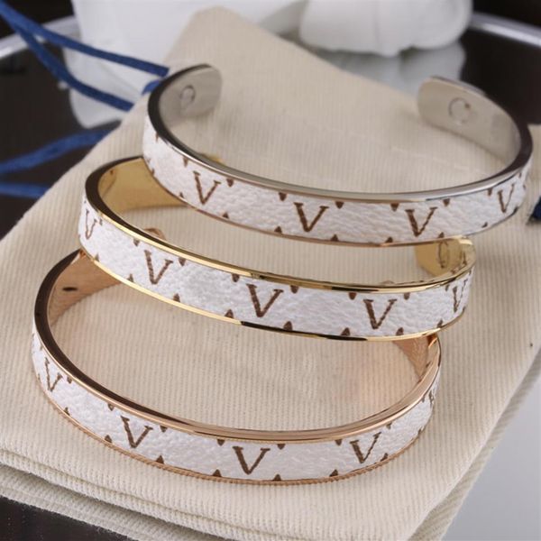 2022 fashion classic cuff leather bracelet personality open bracelet designer for men and women stainless steel jewel277q, White
2022 fashion classic cuff leather bracelet personality open bracelet designer for men and women stainless steel jewel277q, White