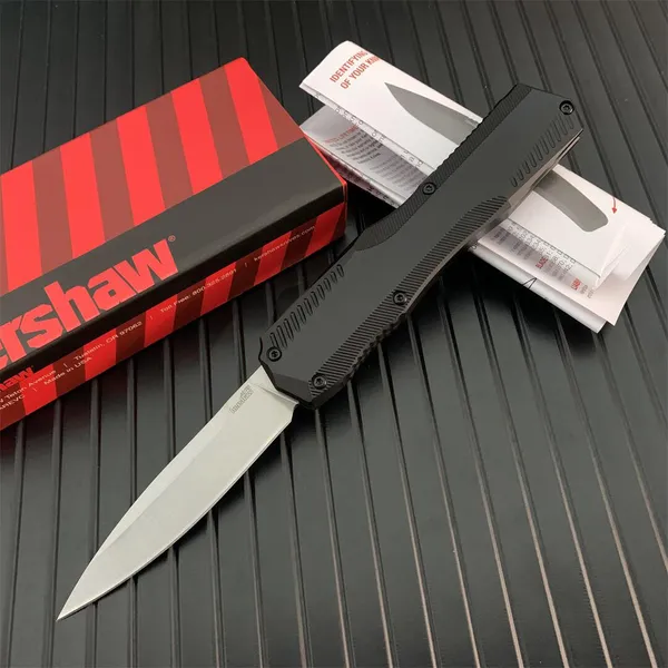 Image of Kershaw 9000 Matt Auto Knife Blade CPM-20cv Aluminum Handle Hunting Pocket Knives AUTOmatic Camping Tactical Knifes 9000BLK EDC tools Gift