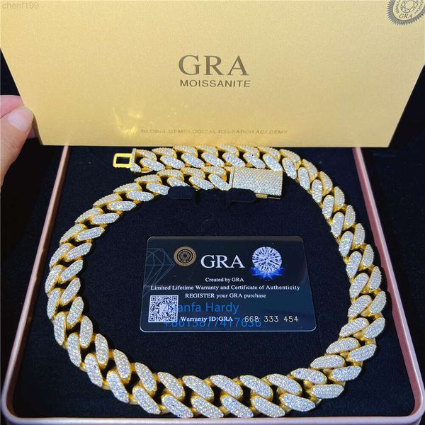 18mm vvs moissanite iced out diamond chain necklace real gold plated 925 sterling silver necklace miami cuban link chain
18mm vvs moissanite iced out diamond chain necklace real gold plated 925 sterling silver necklace miami cuban link chain