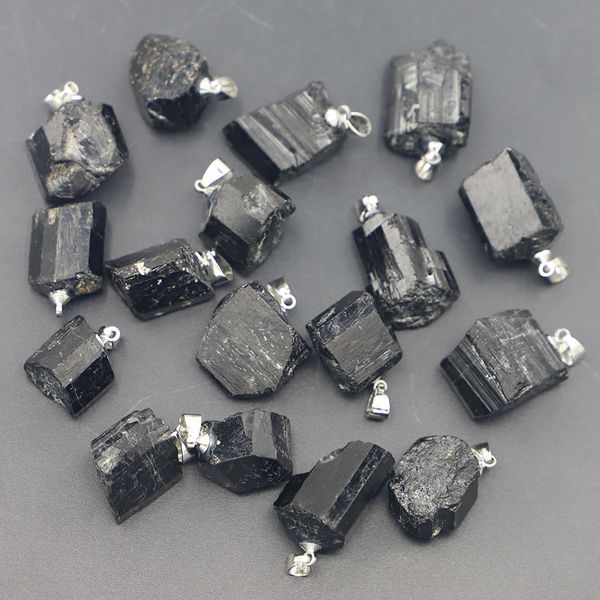 new natural rough ore black tourmaline irregular necklaces pendants repair charms diy jewelry making accessories, Bronze;silver
new natural rough ore black tourmaline irregular necklaces pendants repair charms diy jewelry making accessories, Bronze;silver