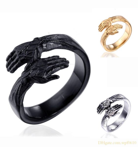 hip hop punk rock style double hands hug design stainless steel rings jewelry for men and women8616861, Silver
hip hop punk rock style double hands hug design stainless steel rings jewelry for men and women8616861, Silver
