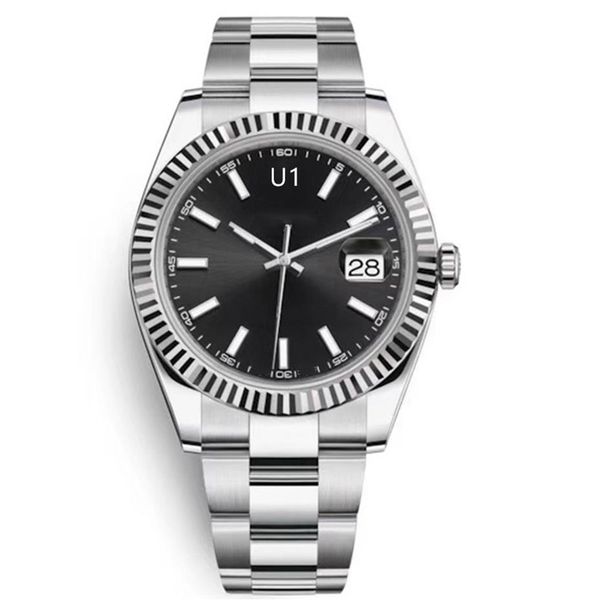 st9 steel black dial fluted bezel watch 41mm automatic mechianical wristwatches strap sapphire movement mens watches240b, Slivery;brown
st9 steel black dial fluted bezel watch 41mm automatic mechianical wristwatches strap sapphire movement mens watches240b, Slivery;brown