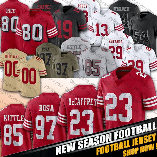 23 christian mccaffrey jersey football brock purdy niners george kittle deebo samuel nick bosa 49ers talanoa hufanga rice aiyuk sam darnold, Black;red
23 christian mccaffrey jersey football brock purdy niners george kittle deebo samuel nick bosa 49ers talanoa hufanga rice aiyuk sam darnold, Black;red