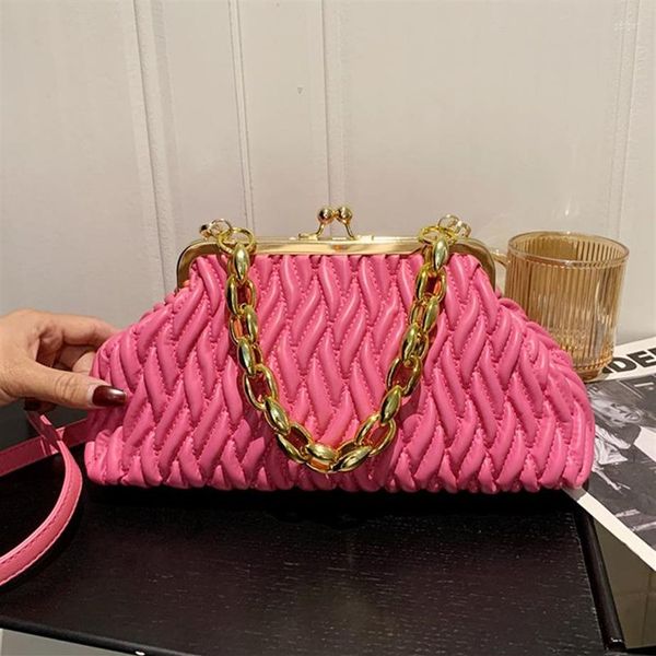 evening bags 2022 famouse brand women thick chain handbag and purses designer lady pleated shell clip clutch pink green crossbody 245p
evening bags 2022 famouse brand women thick chain handbag and purses designer lady pleated shell clip clutch pink green crossbody 245p