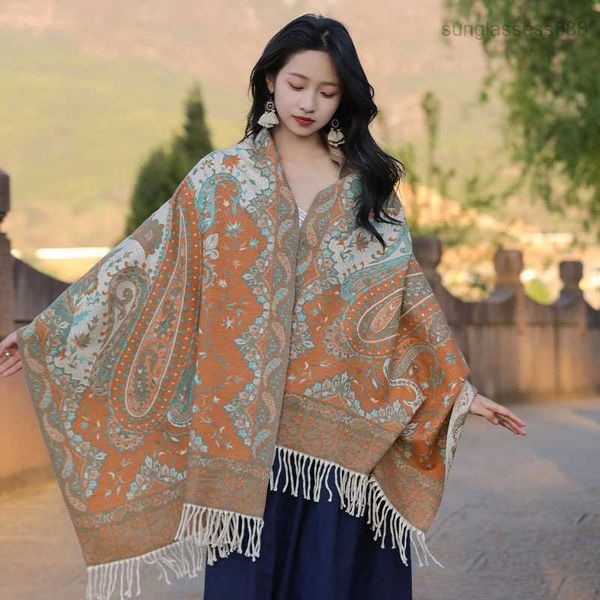 scarf women's new bohemian fengyun nandali tourism imitation cashmere shawl literary cashew flower cloak 7lkj, Blue;gray
scarf women's new bohemian fengyun nandali tourism imitation cashmere shawl literary cashew flower cloak 7lkj, Blue;gray