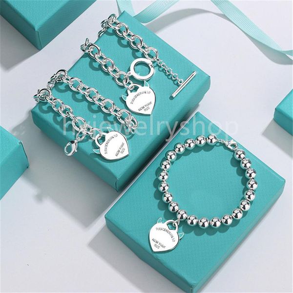 t designer heart tag pendant chain bracelet necklace stud earrings 925 sterlling silver jewelry rose gold 18k gold classic fashion235g, Black
t designer heart tag pendant chain bracelet necklace stud earrings 925 sterlling silver jewelry rose gold 18k gold classic fashion235g, Black