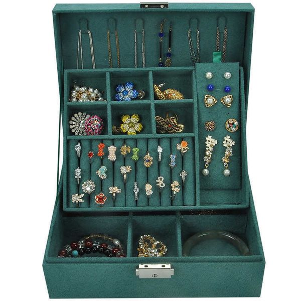 new jewelry box doublelayer storage earring ring case large capacity premium display holder with lock 230814, Black;white
new jewelry box doublelayer storage earring ring case large capacity premium display holder with lock 230814, Black;white