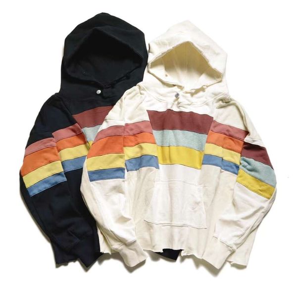 men's hoodies 22aw kapital hirata hehong two tone cotton wash old splice stripe hooded loose sweatshirt, Black
men's hoodies 22aw kapital hirata hehong two tone cotton wash old splice stripe hooded loose sweatshirt, Black