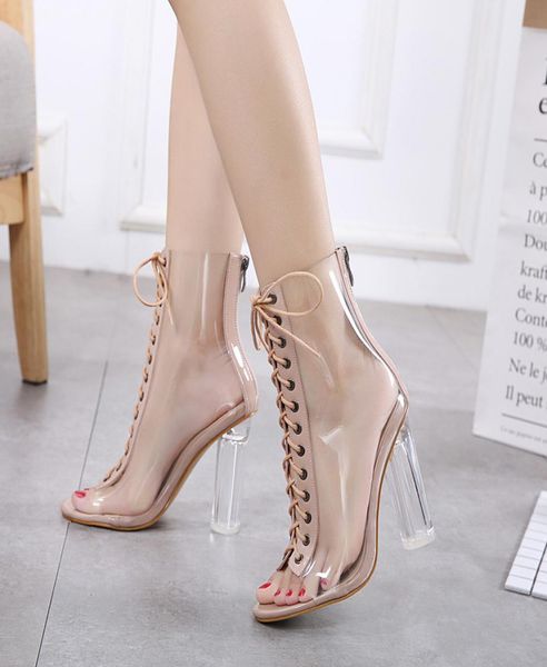 summer thick heel transparent sandals new fashion fish mouth laceup high heels 12cm women banquet dress shoes for lady black apri8148808
summer thick heel transparent sandals new fashion fish mouth laceup high heels 12cm women banquet dress shoes for lady black apri8148808