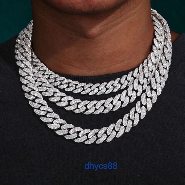 hip hop chain men's necklace pass diamond tester vvs moissanite 12mm double row zircon cuban link, Silver
hip hop chain men's necklace pass diamond tester vvs moissanite 12mm double row zircon cuban link, Silver