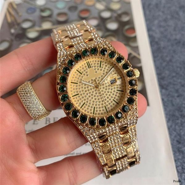 day date mens watches stainless steel 42mm automatic movement men gold diamond wristwatches chronograph2611, Slivery;brown
day date mens watches stainless steel 42mm automatic movement men gold diamond wristwatches chronograph2611, Slivery;brown