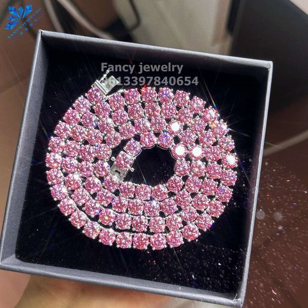 iced out pass diamond tester pink vvs moissanite diamonds 4mm 5mm 6.5mm 8mm sterling silver necklace chain tennis chain
iced out pass diamond tester pink vvs moissanite diamonds 4mm 5mm 6.5mm 8mm sterling silver necklace chain tennis chain