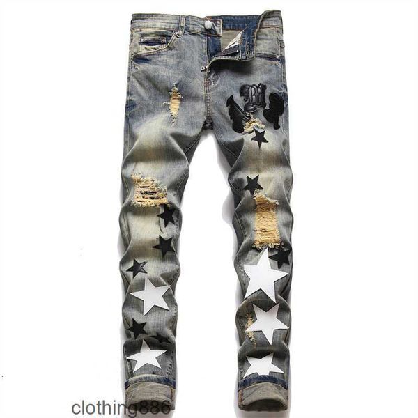 men's jeans european jean hombre letter star men embroidery patchwork ripped for trend brand motorcycle pant mens skinny designer jeans, Blue
men's jeans european jean hombre letter star men embroidery patchwork ripped for trend brand motorcycle pant mens skinny designer jeans, Blue