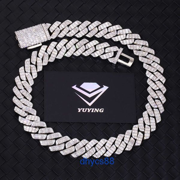 custom luxury 19mm width baguette cuban chain 925 solid silver gra moissanite diamond link mens hip hop necklace
custom luxury 19mm width baguette cuban chain 925 solid silver gra moissanite diamond link mens hip hop necklace