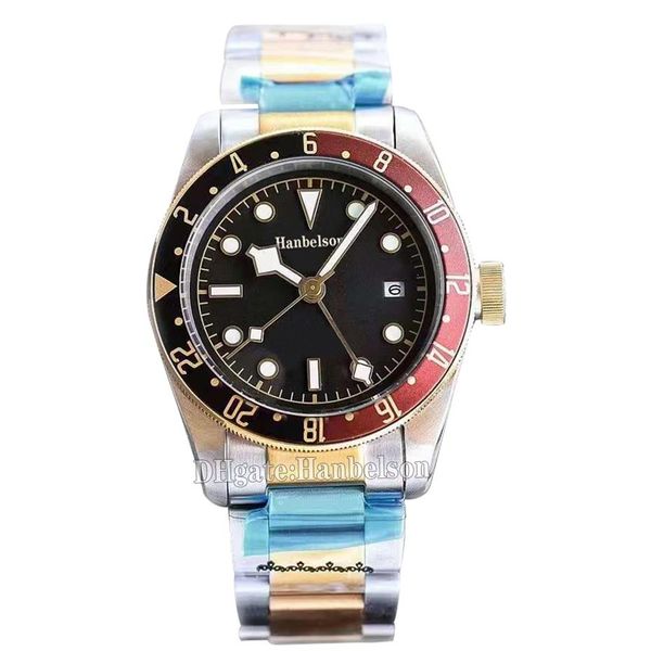 adjust gmt mens watch asia 2813 automatic movement black 42mm luminous brown black bezel two tone gold strap wristwatch301v, Slivery;brown
adjust gmt mens watch asia 2813 automatic movement black 42mm luminous brown black bezel two tone gold strap wristwatch301v, Slivery;brown