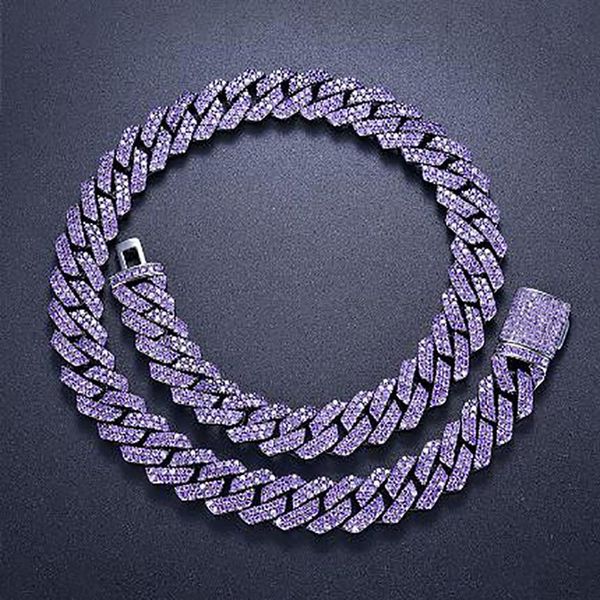 15mm iced cuban link prong chain 2 row purple cz diamond cubic zirconia hiphop jewelry 16inch-24inch choker necklace219g, Silver
15mm iced cuban link prong chain 2 row purple cz diamond cubic zirconia hiphop jewelry 16inch-24inch choker necklace219g, Silver