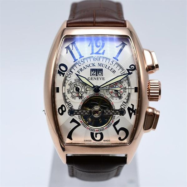 geneva luxury leather band tourbillon mechanical men watch drop day date skeleton automatic men watches gifts franck mulle317b, Slivery;brown
geneva luxury leather band tourbillon mechanical men watch drop day date skeleton automatic men watches gifts franck mulle317b, Slivery;brown