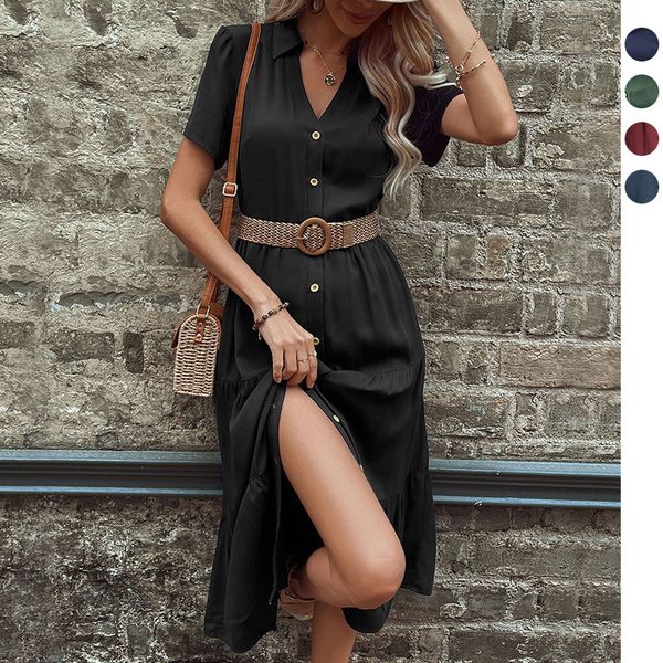 2023 new summer european and american womens clothing temperament mid-length hepburn style french dress, White;black
2023 new summer european and american womens clothing temperament mid-length hepburn style french dress, White;black